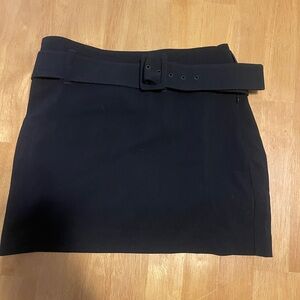 Express Classic Black Belted Mini Skirt - Women